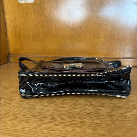 Anne Klein Faux Croc Skin Crossbody Purse – Adjustable Strap - Picture 5 of 6